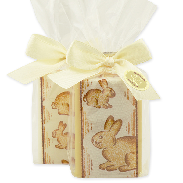 Sheep milk soap 100g decorated with a ribbon in a cellophane, Classic/swiss pine 