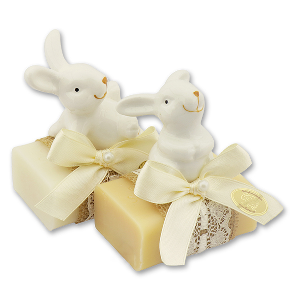 Sheep milk soap 100g decorated with a rabbit, Classic/shea butter 