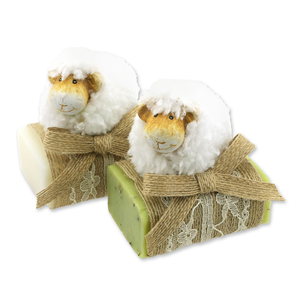 Sheep milk soap 100g decorated with a sheep, Classic/Verbena 