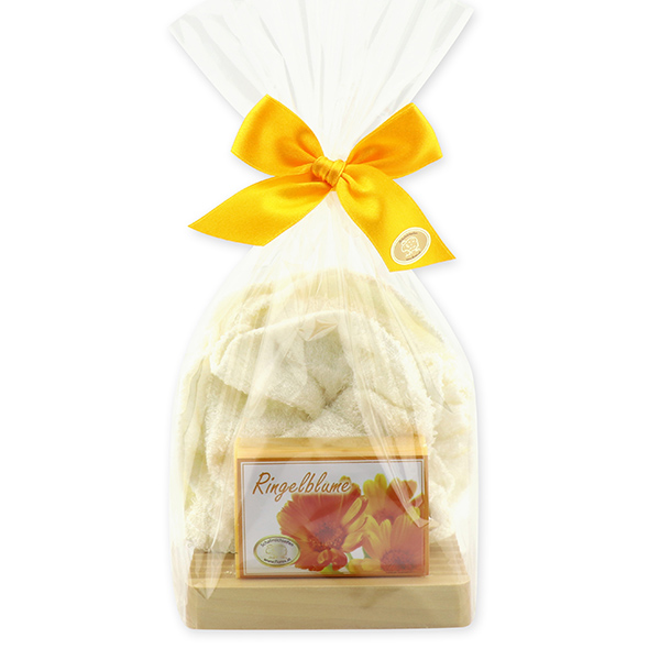 Soap set 3 pieces in a cellophane bag, Marigold 