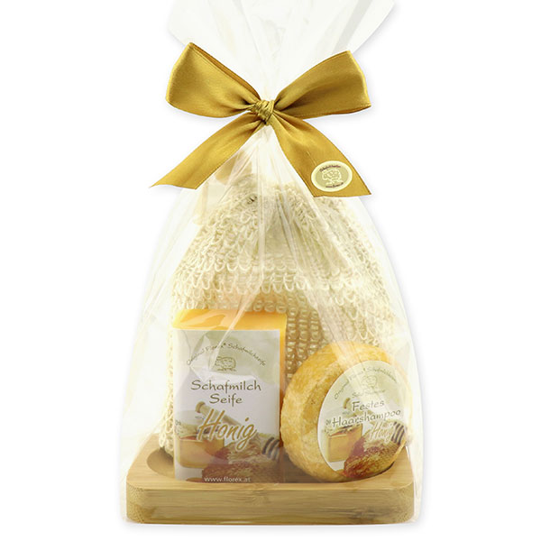 Soap set 4 pieces in a cellophane bag, Honey 