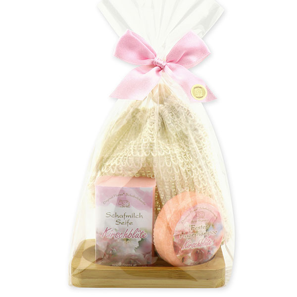 Pflegeset 4-teilig in Cello, Kirschblüte 