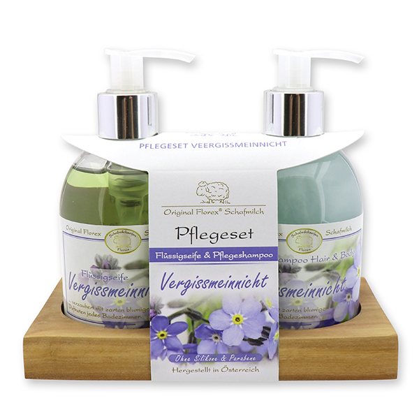 Care set liquid soap 250ml & Shampoo hair and body 250ml, 'Forget-me-not' 