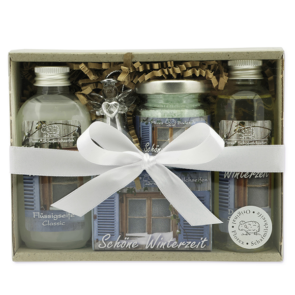 Geschenkset  4-teilig "Schöne Winterzeit", Eisblume, Classic 
