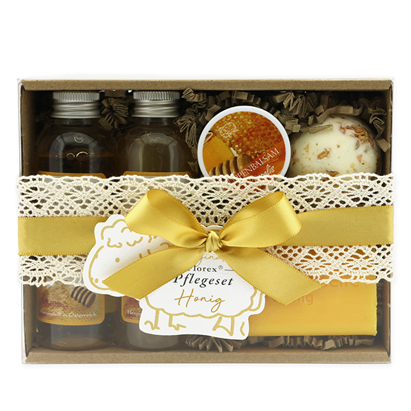 Geschenkset 5-teilig, Honig 