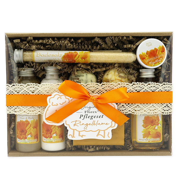 Geschenkset 8-teilig, Ringelblume 