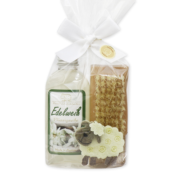Set with felt sheep, Edelweiss 