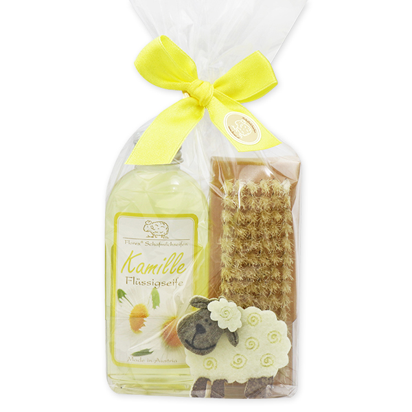 Set with felt sheep, Chamomile 