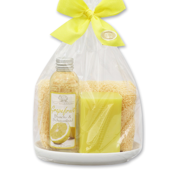 Care set 4 pieces in a cellophane bag, Grapefruit 