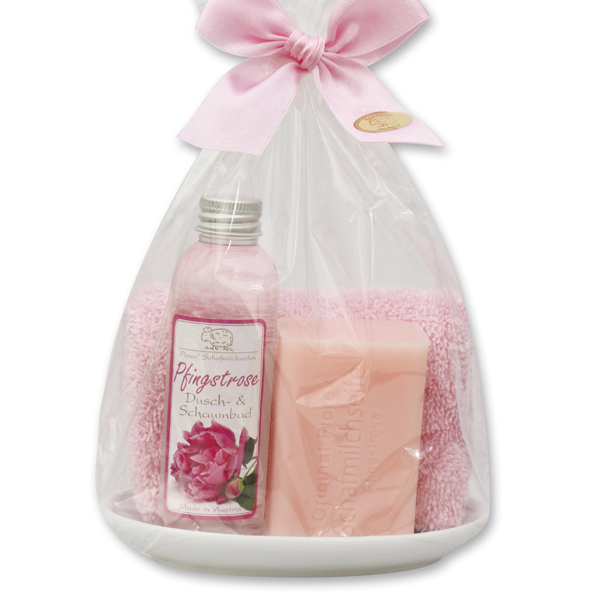 Care set 4 pieces in a cellophane bag, Peony 
