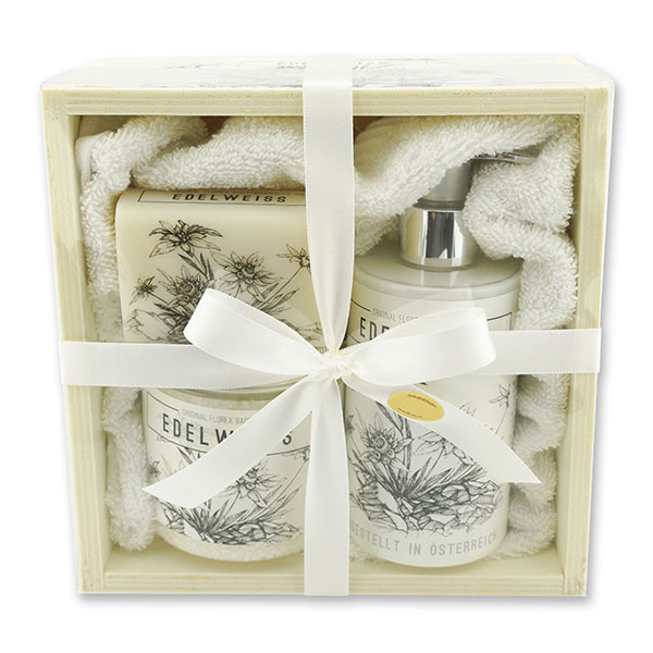 Holzboxset groß 5-teilig "Edelweiss", Edelweiß 