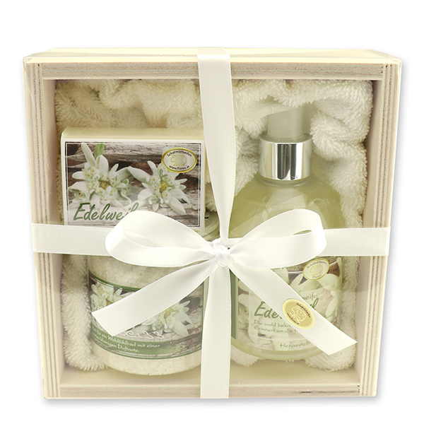 Wooden box set big 5 pieces, Edelweiss 