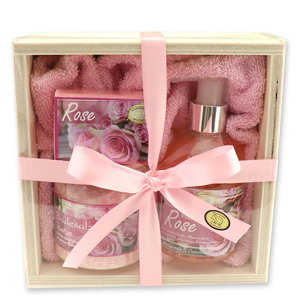 Holzboxset groß 5-teilig, Rose Diana 