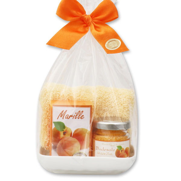 Care set 4 pieces in a cellophane bag, Apricot 