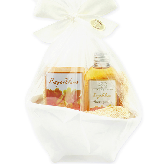 Wellness set 4 pieces in a cellophane bag, Marigold 