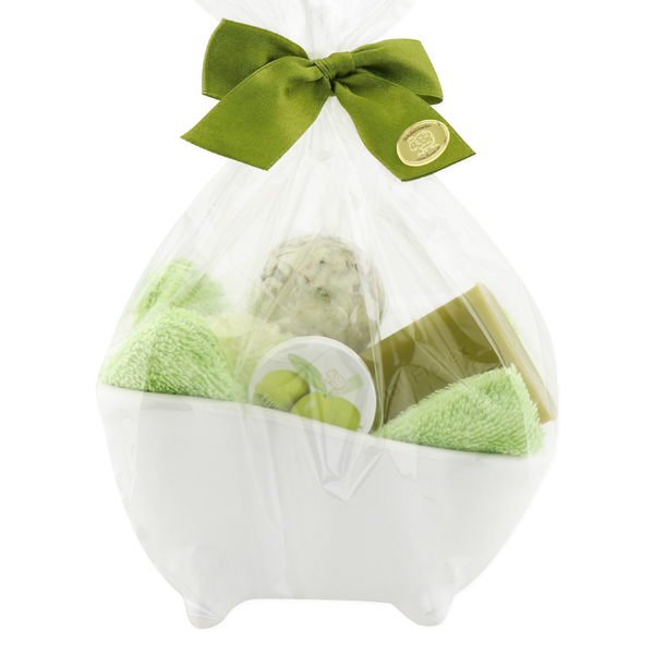 Wellness set 6 pieces in a cellophane bag, Olive 