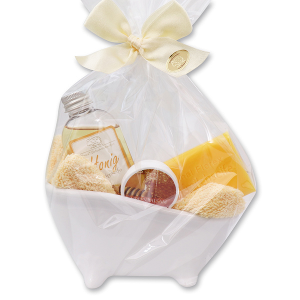 Wellness set 5 pieces in a cellophane bag, Honey 