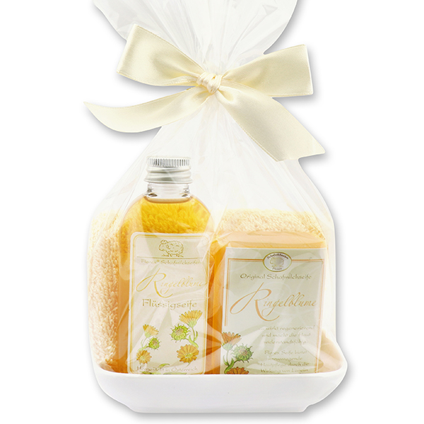 Care set 4 pieces in a cellophane bag, Marigold 