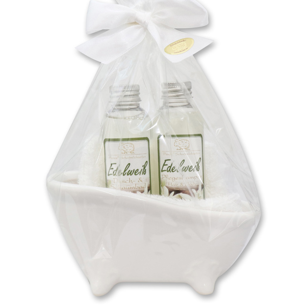 Wellness Set 4-teilig in Cello, Edelweiß 