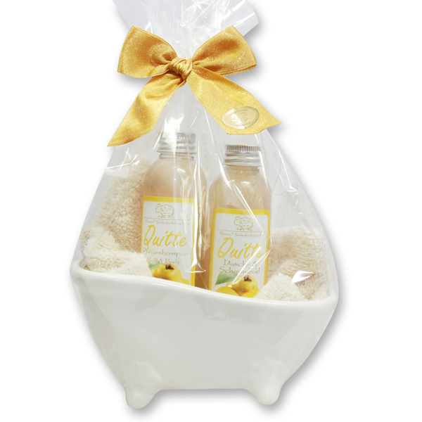 Wellness Set 4-teilig in Cello, Quitte 