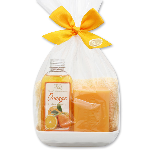 Pflegeset 4-teilig in Cello, Orange 