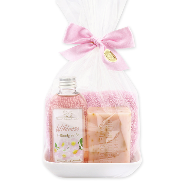 Care set 4 pieces in a cellophane bag, Wild rose 