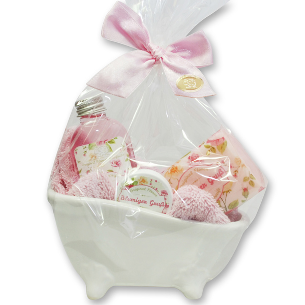 Wellness Set 5-teilig "Blumiger Gruß", Pfingstrose 