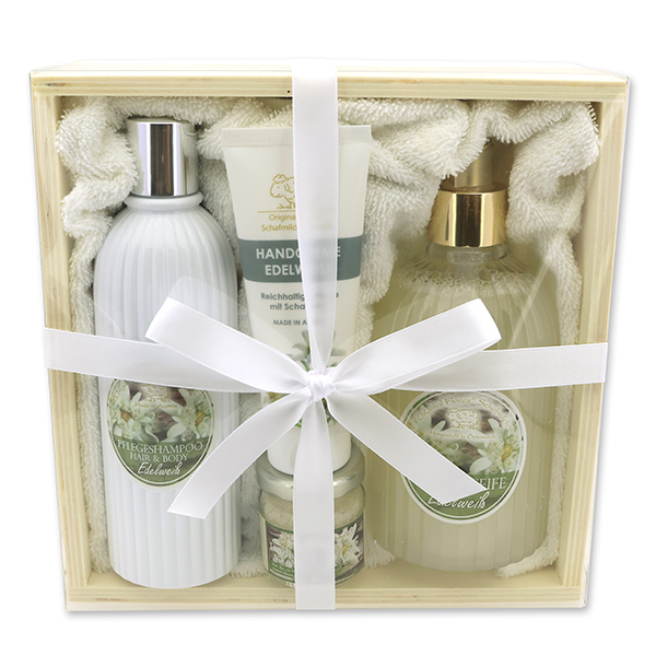 Wooden box set 6 pieces, Edelweiss 