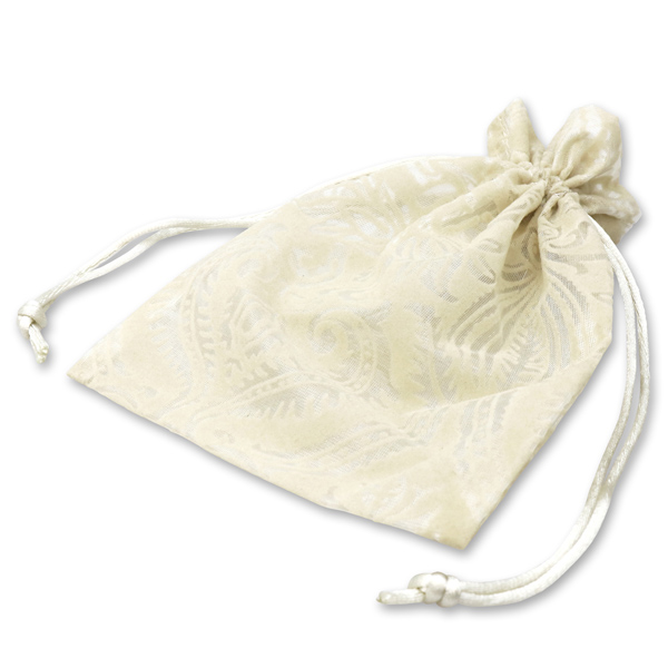 Velvet bag, large 17x12cm cream 