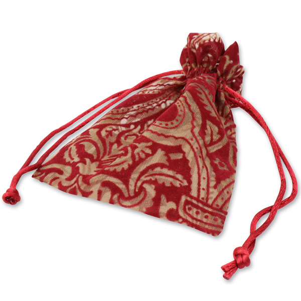 Velvet bag, medium 12x9cm bordeaux red 