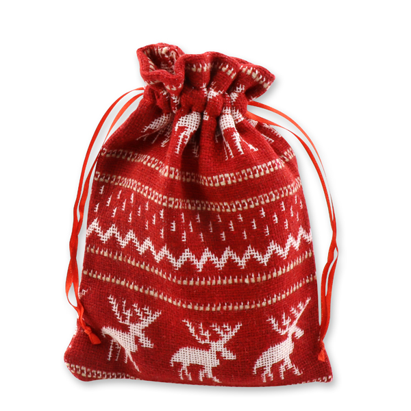 Cloth bag deer 18x13cm 