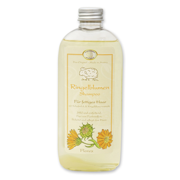 Ringelblumenshampoo mit biologischer Schafmilch 250ml, für fettiges Haar 