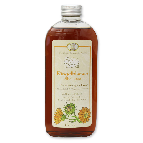 Ringelblumenshampoo mit biologischer Schafmilch 250ml, für schuppiges Haar 