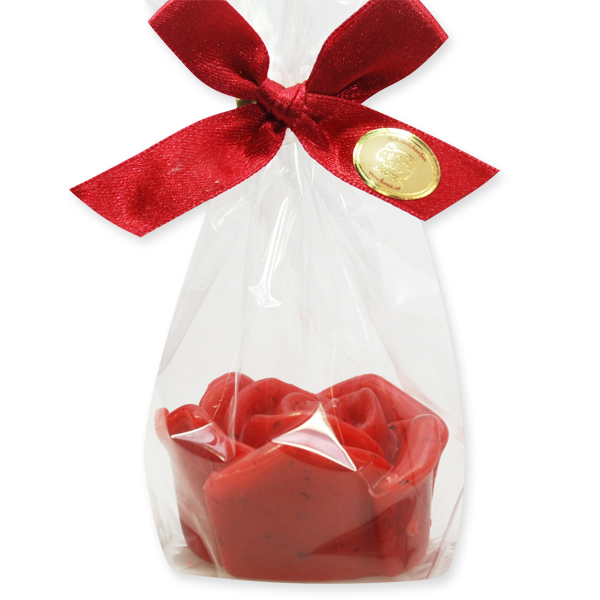 Schafmilchseife Rose Florex 54g, in Cello, Rose mit Blüten 