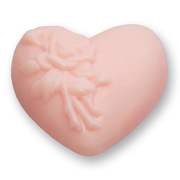 Schafmilchseife Herz mit Rose 116g, Pfingstrose 