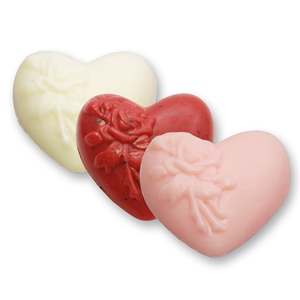 Schafmilchseife Herz mit Rose 116g, sortiert 