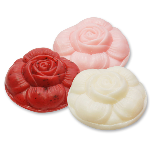 Schafmilchseife Rose rund 110g, sortiert 