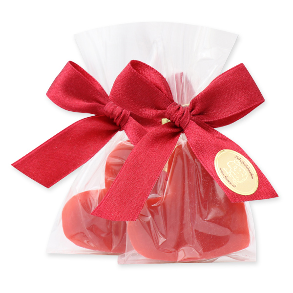 Schafmilchseife Herz mittel 23g, in Cello, Granatapfel 