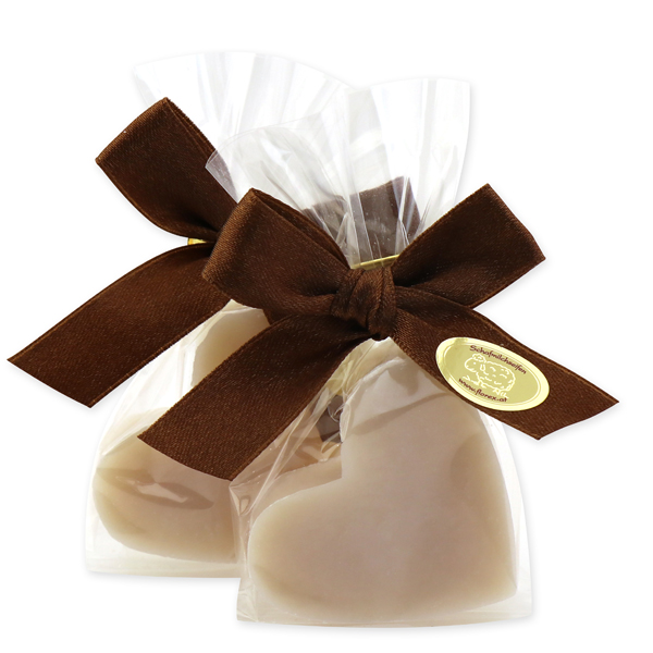 Sheep milk soap heart midi 23g, in a cellophane, Almond oil 
