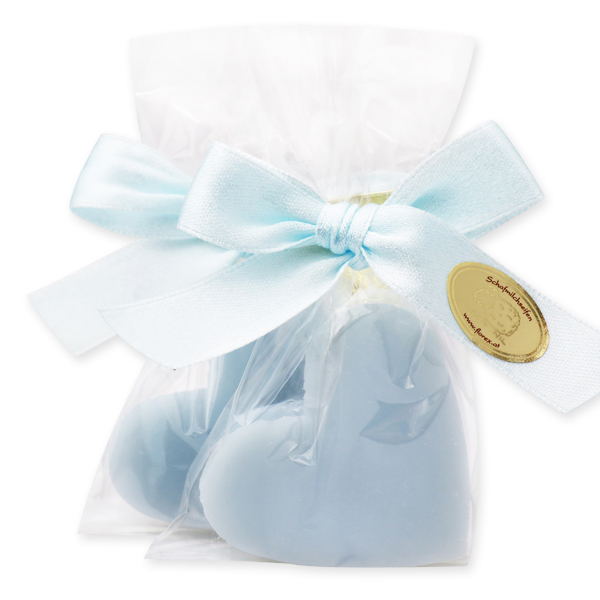 Sheep milk soap heart midi 23g, in a cellophane, Forget-me-not 