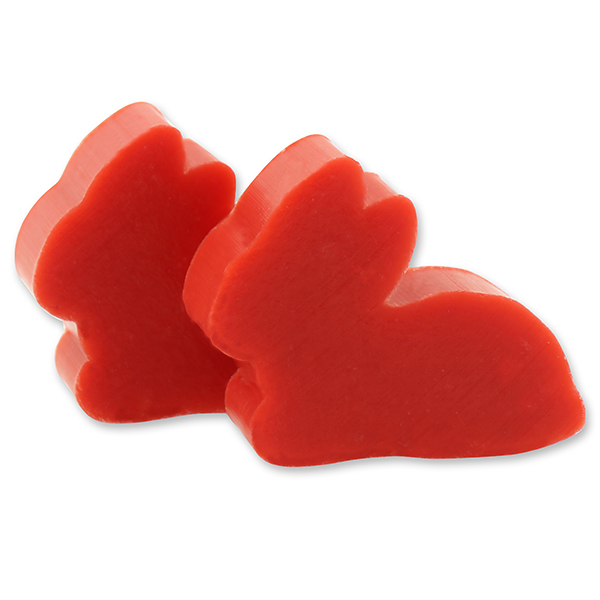 Schafmilchseife Hase mini flach 20g, Granatapfel 