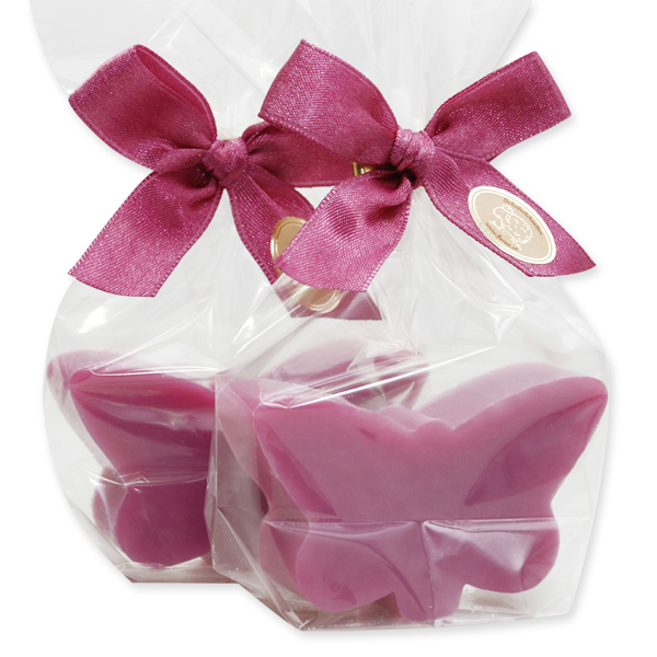 Sheep milk soap butterfly 38g, in a cellophane, Black currant 