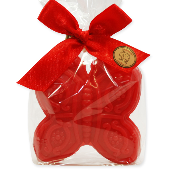 Sheep milk soap butterfly 60g, in a cellophane, Hibiscus 