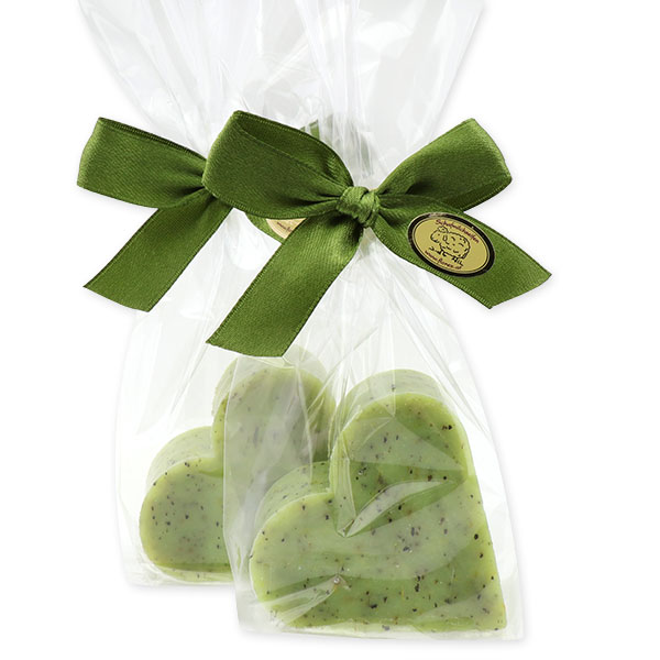 Sheep milk soap heart 65g, in a cellophane, Mountain herbs 