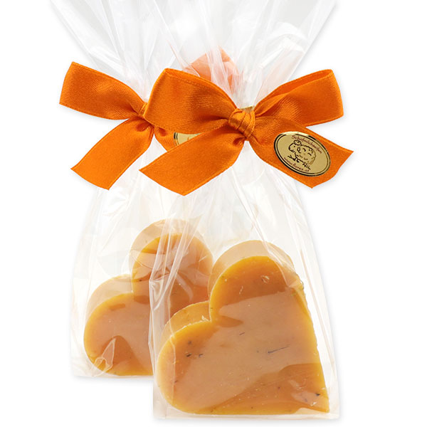 Schafmilchseife Herz midi plus 65g, in Cello, Ringelblume 