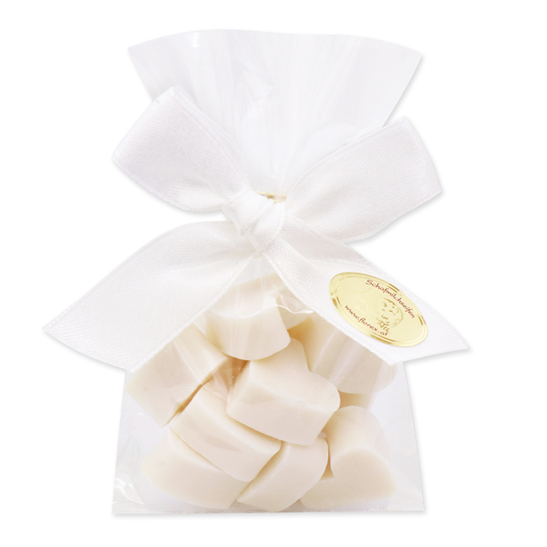 Sheep milk soap heart 10x2g, in a cellophane, Christmas rose 