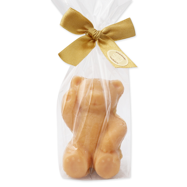 Sheep milk soap teddy bear big 120g, in a cellophane, Quince 