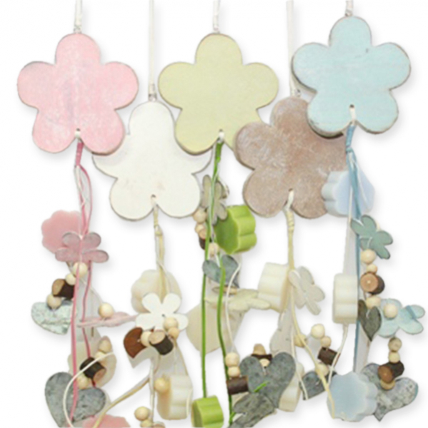 Sheep milk flower soap 20g hanging with a flower, sorted 