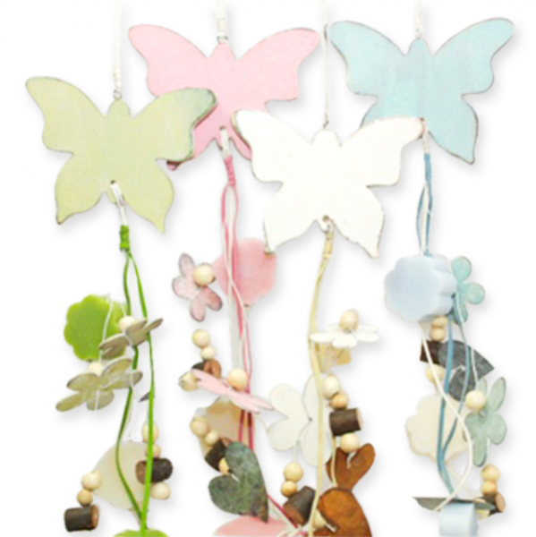Sheep milk soap flower mini 20g hanging with a butterfly, sorted 