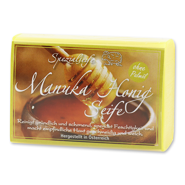 Spezialseife 100g modern verpackt, Manuka Honig 